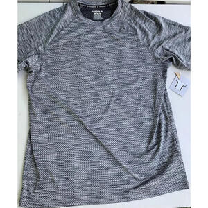 NEW Reebok Play Dry Men’s T-Shirt Training Workout M Gray Mesh #156